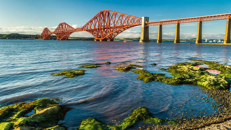 The Forth Bridge on Scotland coast to coast cycle